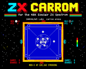 Copertina di ZX CARROM for the 48K Sinclair ZX Spectrum