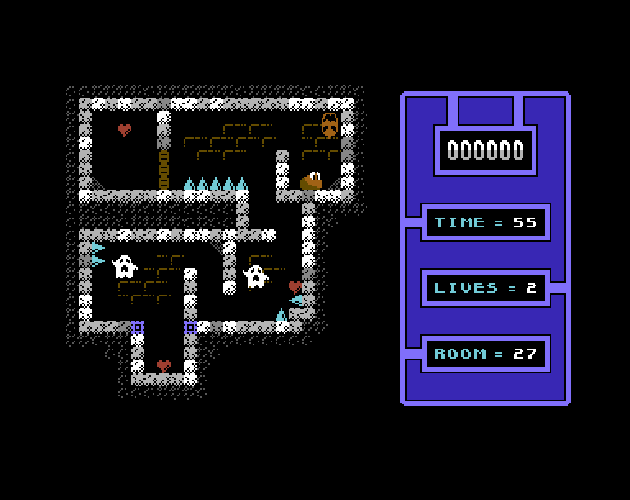 EyedBall: il puzzle-platform per C64 di LC-Games dove si ruota la stanza