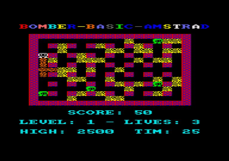 Bomber Basic Amstrad: un Bomberman per CPC scritto interamente in Locomotive BASIC