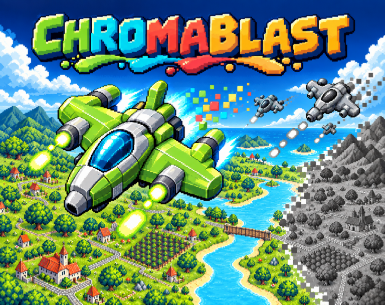 ChromaBlast: lo sparatutto verticale di GuruVision per Amiga OCS e AGA è in beta