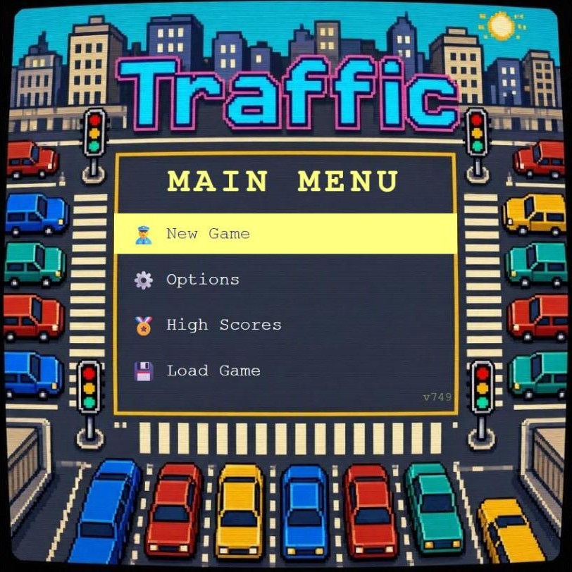 Traffic remake per browser di Parafix Grafix: menu principale